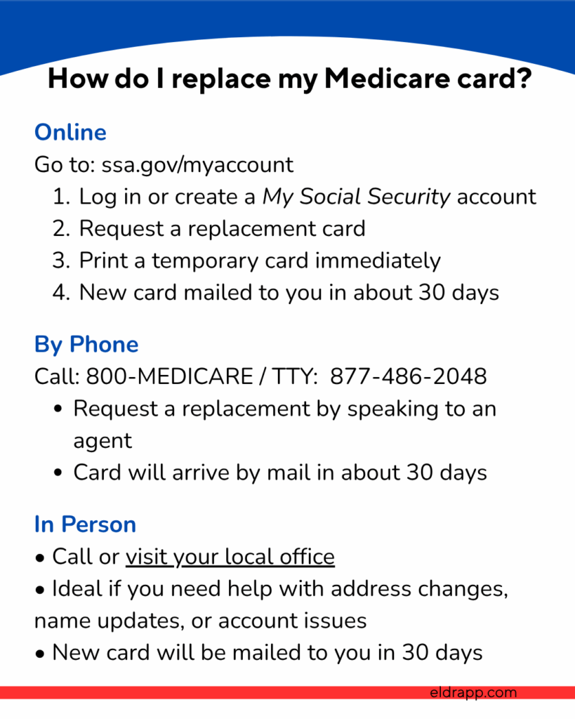 How do I replace my Medicare card?